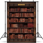 Library Antique Bookcase Fabric Backdrop SBH0529