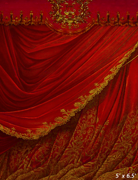 Vintage Theater Stage Curtain Backdrop for Photo SBH0539