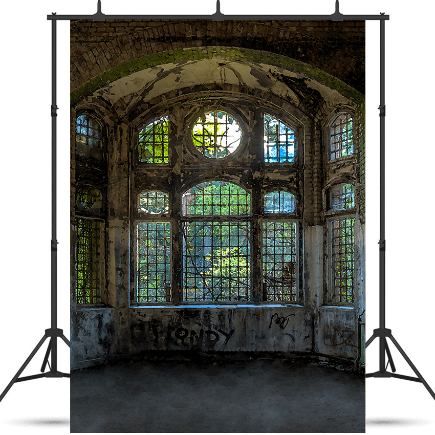 Old Abandoned Hall Backdrop Background for Photo SBH0556