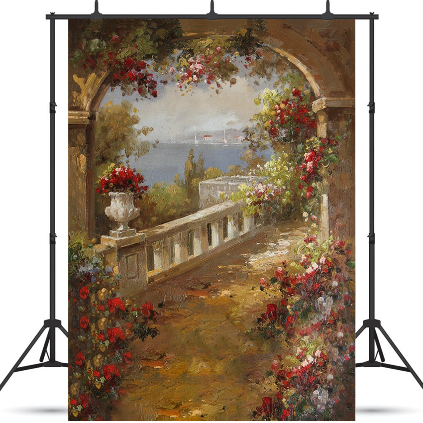 Oil painting Landscape Background Backdrop for Photo SBH0562