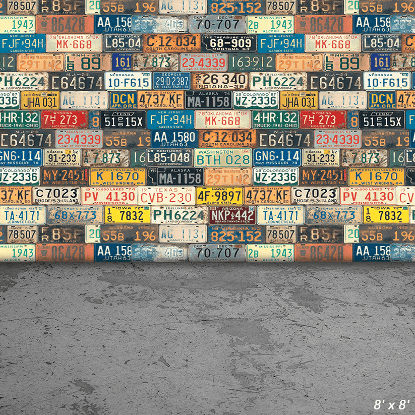 Car Licence Number Plates Background Backdrop SBH0576 – Starbackdrop