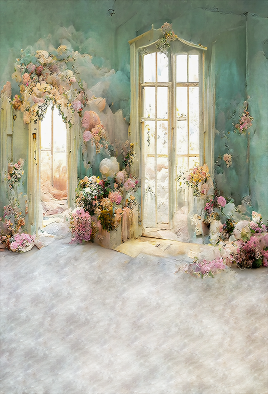 Vintage Room Oil Painting Flowers Backdrop Photo Studio SBH0586