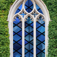 Stained Glass Windows Ivy Wall Church Backdrop SBH0609