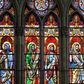 Cathedral Interior Glass Windows Backdrop for Photo SBH0610