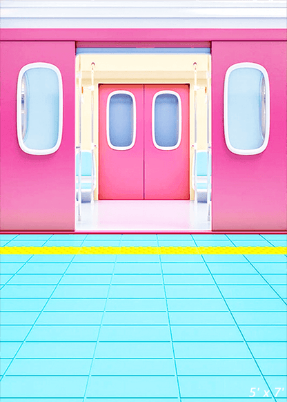 Kawaii Subway Fashion Doll Photography Backdrop SBH0615