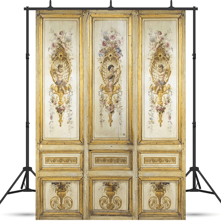 Golden Antique Interior Wall Backdrop for Photo SBH0618