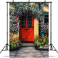 Country Front Door Floral Abundance Photo Backdorp SBH0625