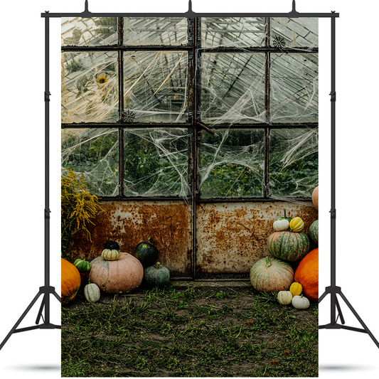 Pumpkin Greenhouse Halloween Backdrop for Photo SBH0626
