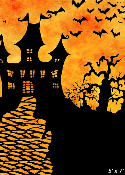 Halloween Spooky Haunted House Photo Backdrop SBH0631