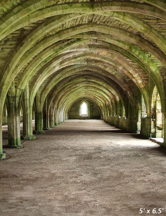 Monks Cellarium at Fountains Abbey Backdrop for Photo SBH0639