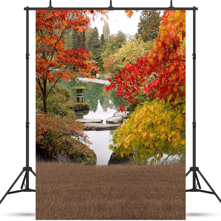 Japanese Fall Park Landscape Backdrop for Photography SBH0641