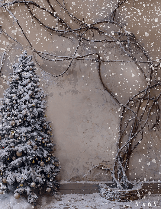 Christmas Winter Snow Tree Natural Scenic Photo Backgrounds SBH0648