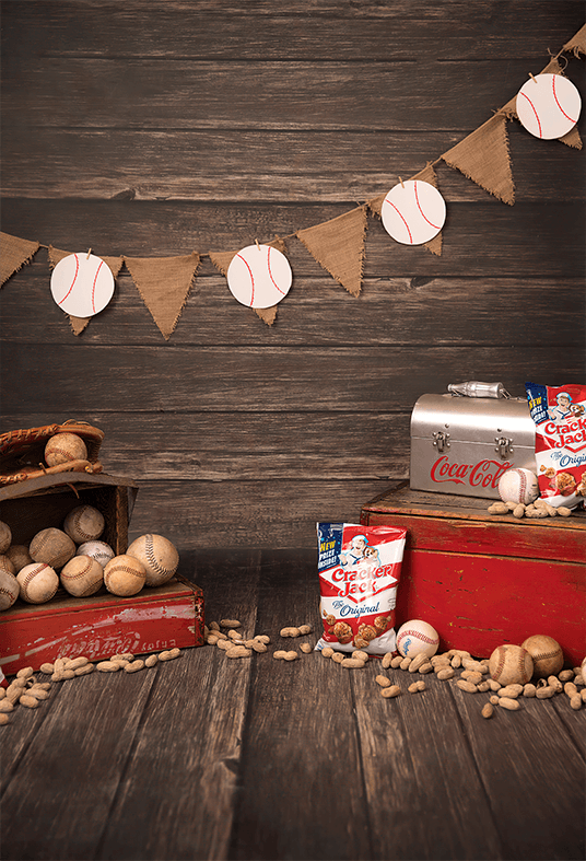 Vintage Baseball for Newborn Background Wood Backdrop SBH0659