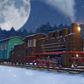 Fairytale Train At Night Christmas Backdrop Background SBH0660