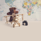 Teddy Bear Wooden Toy Airplane Backdrop Background SBH0661