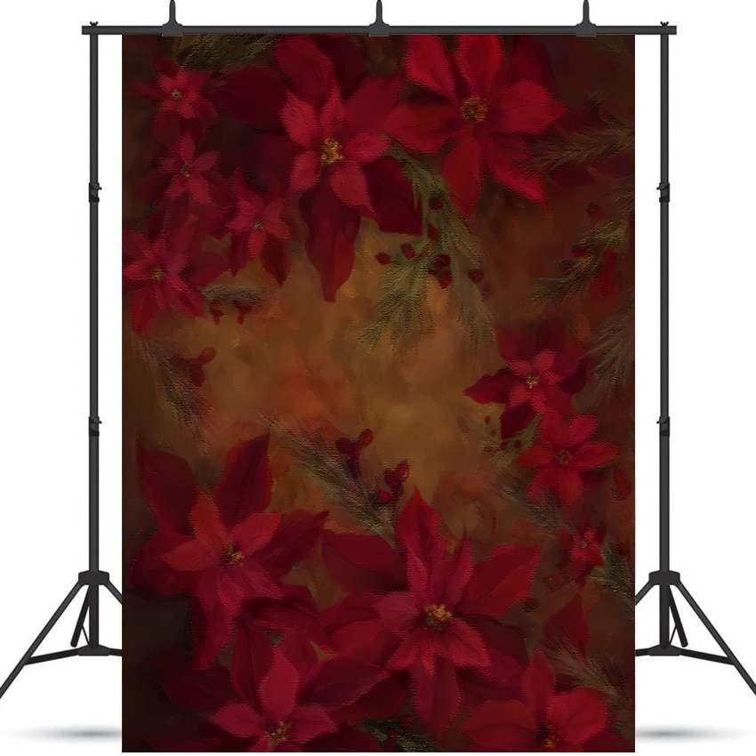 Fine Art Background Red Floral Backdrop for Photo Studio SBH0674