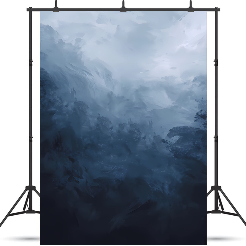 Abstract Texture Royalty Blue Smoking Backdrop for Photo SBH0675
