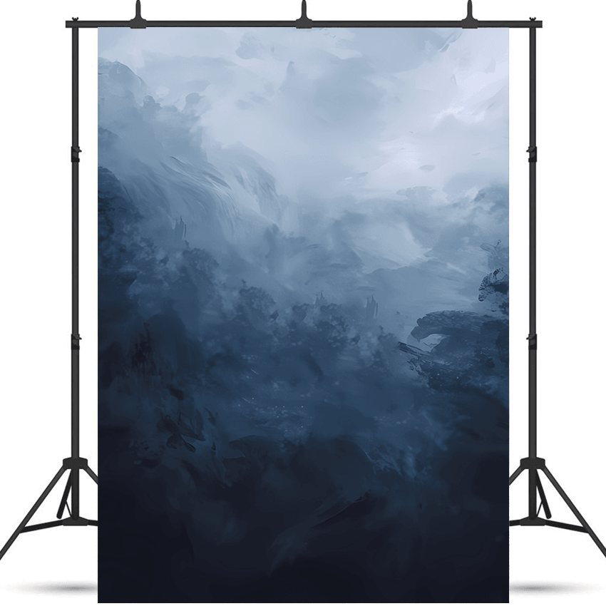 Abstract Texture Royalty Blue Smoking Backdrop for Photo SBH0675