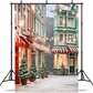 Colored Christmas Colored Stores Street Background Backdrop SBH0676