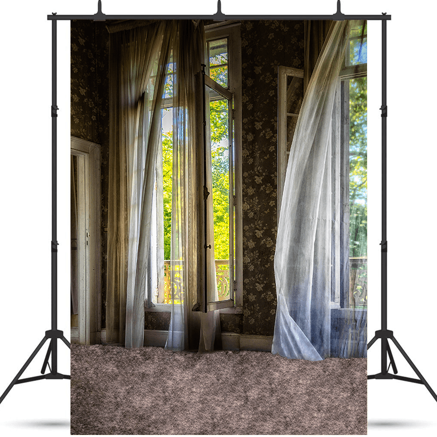 Wood House Abandoned Old Window Lostplaces Backdrop for Photo SBH0696