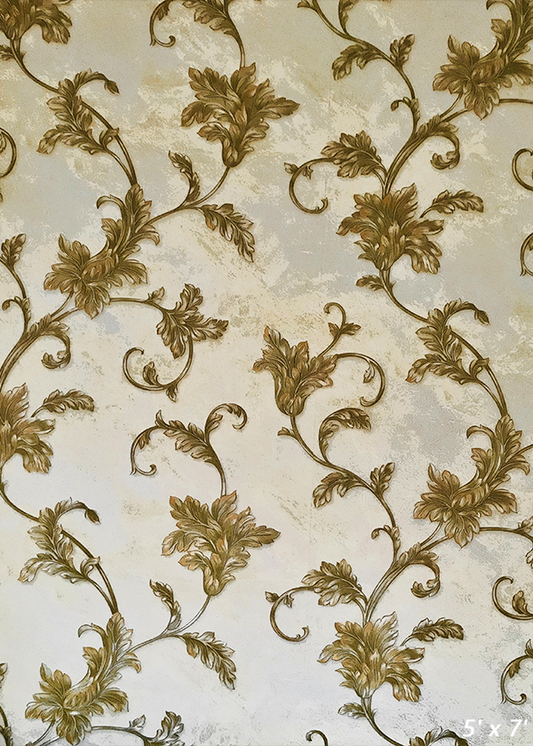 Beige Grey Gold Textured Luxury Classic Damask Fabric Backdrop SBH0697