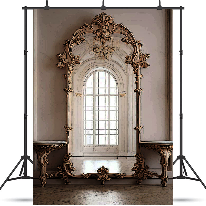 Renaissance Style Mirror With Window Backdrop for Photo SBH0712