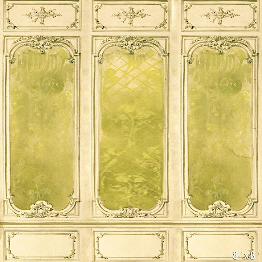 Vintage Green Classic Interior Wall Backdrop for Photography SBH0716