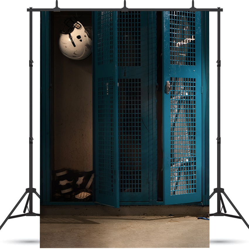 American Football Locker Room With Equipment Backdrop SBH0722