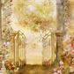 Mysterious Forest Backdrop Arch Door Oil Painting Backdrop SBH0726