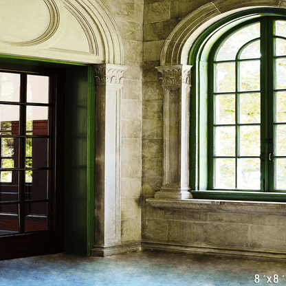 Elegant Stone Arch and Window Photography Backdrop SBH0751