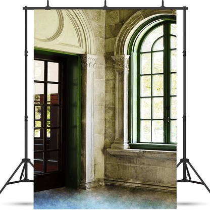 Elegant Stone Arch and Window Photography Backdrop SBH0751