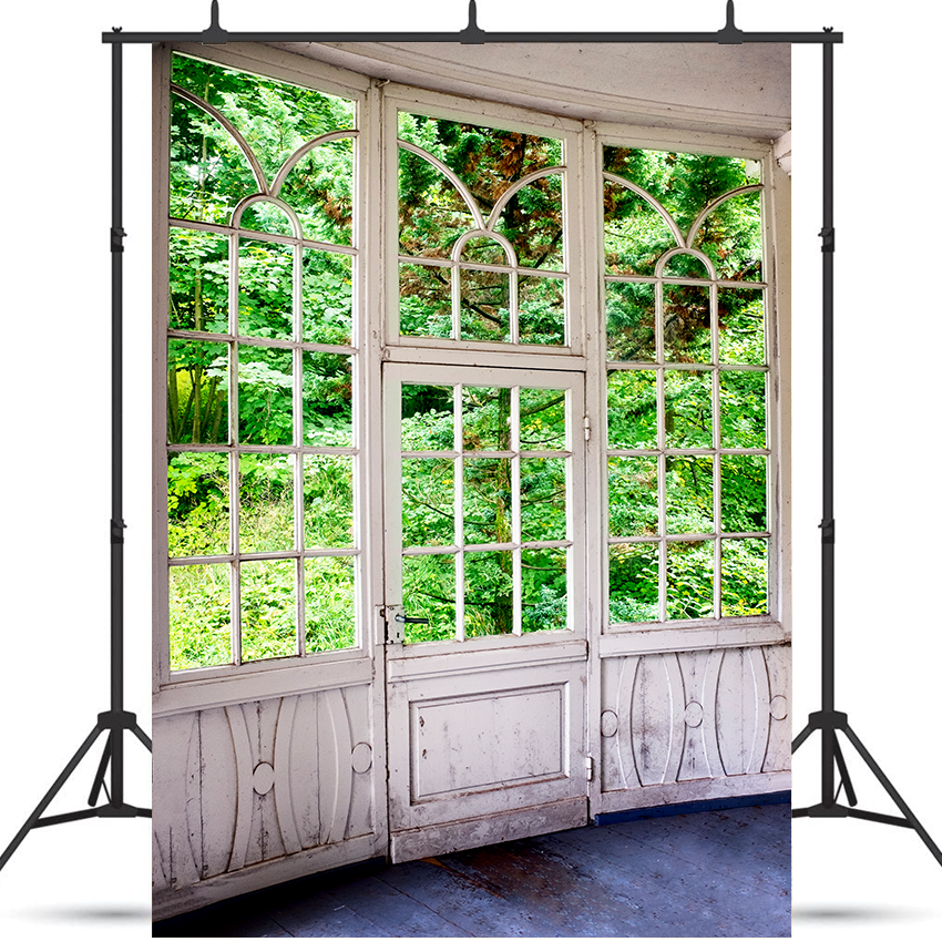 Old Wooden Winter Garden Backdrop for Photography SBH0290