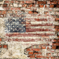 America Flag On Weathered Brick Wall Photography Backdrop SBH0168