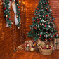 Green Christmas Tree Decorated Backdrop for Photography SBH0288