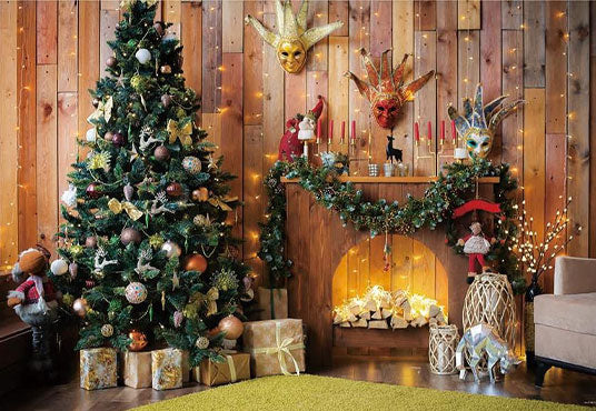 Wooden Prom Christmas Photography Backdrops