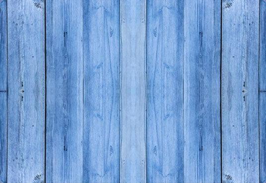 Blue Nature Wooden Floor Texture Backdrop for Photo Booth