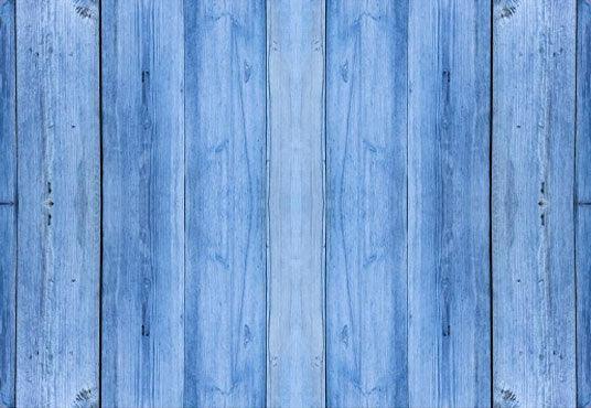 Blue Nature Wooden Floor Texture Backdrop for Photo Booth