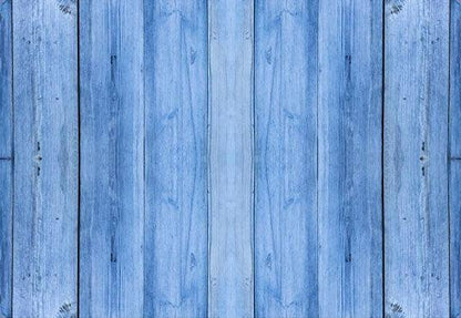 Blue Nature Wooden Floor Texture Backdrop for Photo Booth