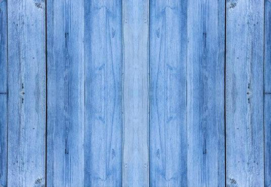 Blue Nature Wooden Floor Texture Backdrop for Photo Booth