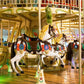 Cartoon Golden Merry-Go-Round Backdrop for Baby Show Photography