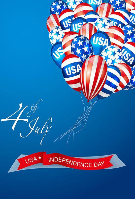 American Flag Balloons Backdrops for Independence Day Photography