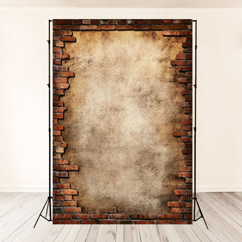 Abstract Red Brick Photography Fabric Backdrop for Studio