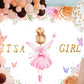 Angel Flower Girl Photography Backdrop for Baby Shower
