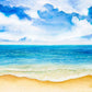 Summer Seaside White Cloud Photography Backdrop