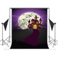 Purple Castle Halloween Backdrop for Photography