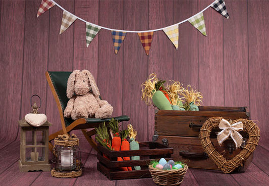 Old Brown Box Easter Photography Backdrop for Session