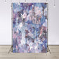 Purple Floral Abstract Portrait Baby Show Backdrop