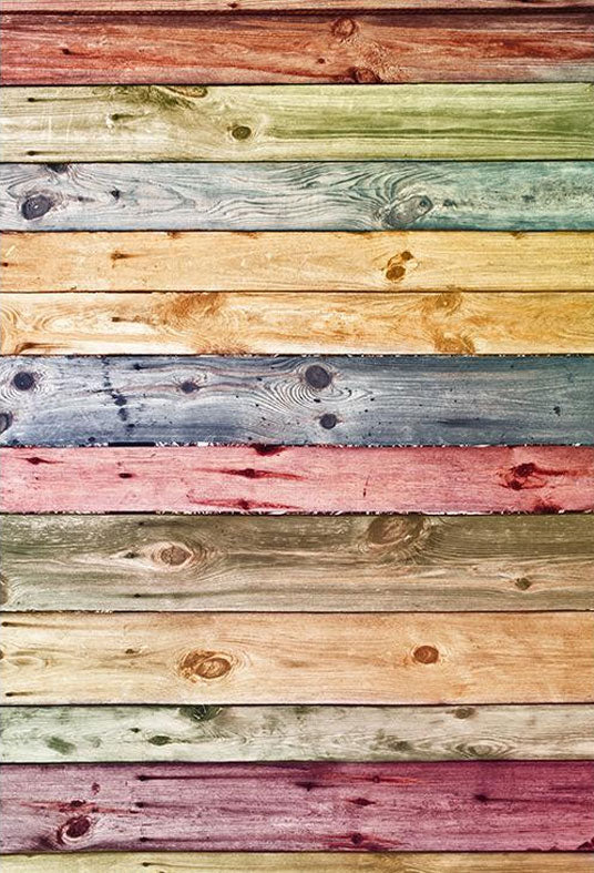Printed Colorful Wood Floor Nature Texture  Backdrop for Photography
