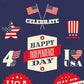 Painted American Flag Pattern For Celebrate Independence Day Backdrop