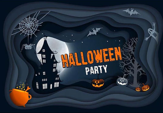 Dark Castle Backdrop Happy Halloween Party Photography Background